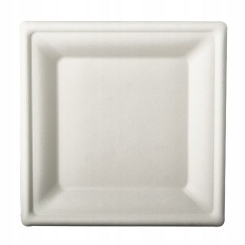 Talerz z trzciny cukrowej pulpa bio 20x20 cm biały 12 szt. Talerz z trzciny cukrowej pulpa bio 20x20 cm biały 12 szt.