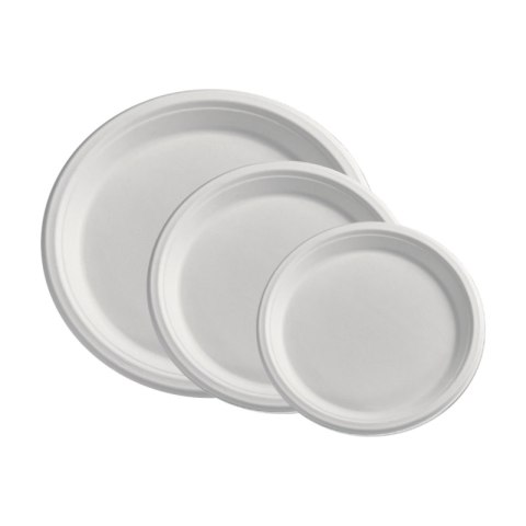 Talerz z trzciny cukrowej pulpa bio fi - 23 cm biały 12 szt. Talerz z trzciny cukrowej pulpa bio fi - 23 cm biały 12 szt.