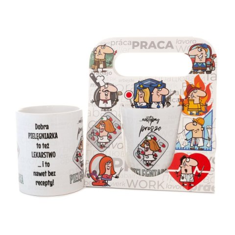 Kubek ceramiczny w ozdobnym opakowaniu z napisem "Następny proszę" - pielęgniarka Kubek ceramiczny w ozdobnym opakowaniu z napisem "Następny proszę" - pielęgniarka