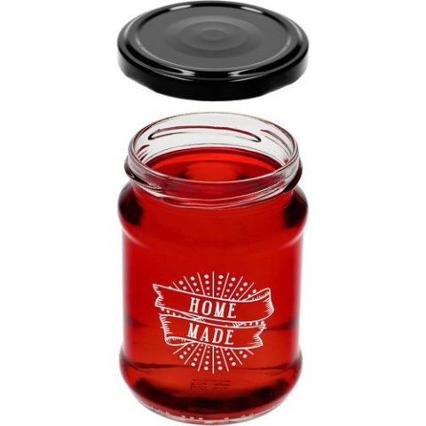 Słoik 250 ml z nadrukiem „Home made" i zakrętką fi66/4 - 3szt. Słoik 250 ml z nadrukiem „Home made" i zakrętką fi66/4 - 3szt.