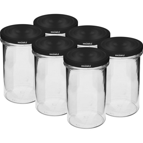 Słoik prosty 545 ml fi 82 z zakrętką 6 szt. Słoik prosty 545 ml fi 82 z zakrętką 6 szt.