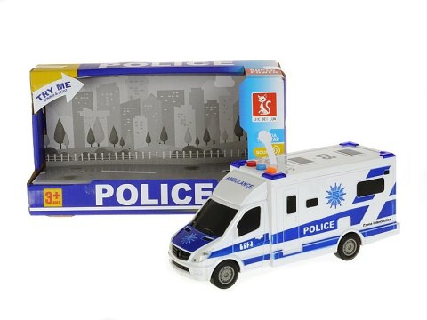Auto policyjne, światło, dźwięk 19,5x9x6cm Auto policyjne, światło, dźwięk 19,5x9x6cm