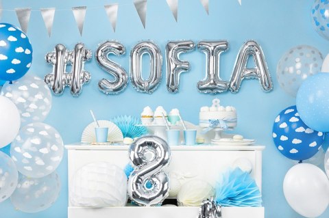 Balon foliowy ,,8'' SREBRO 35cm | FB10M-8-018 Balon foliowy ,,8'' SREBRO 35cm | FB10M-8-018