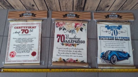 Dyplom Urodzinowy ''70'' Dla Pani Dyplom Urodzinowy ''70'' Dla Pani