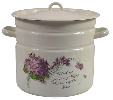 Garnek emaliowany z pokrywką 12l / 26cm VIOLA Garnek emaliowany z pokrywką 12l / 26cm VIOLA
