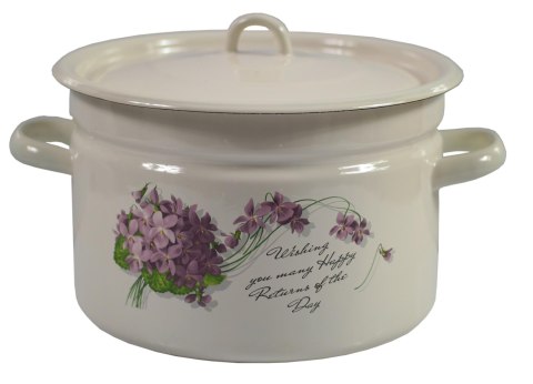 Garnek emaliowany z pokrywką 9l / 26cm VIOLA Garnek emaliowany z pokrywką 9l / 26cm VIOLA