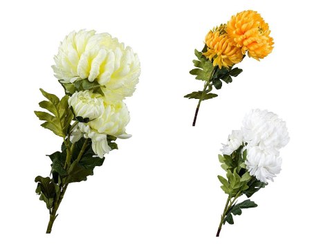 Kwiat sztuczny chryzantema 3gł. mix kolorów śr. 16cm, dł. 94cm Kwiat sztuczny chryzantema 3gł. mix kolorów śr. 16cm, dł. 94cm