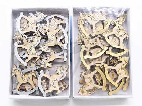 Naklejka drewno 24szt konik na biegunach TG65855 Naklejka drewno 24szt konik na biegunach TG65855