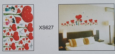 Naklejki na ścianę piankowe serca XS-627 Naklejki na ścianę piankowe serca XS-627