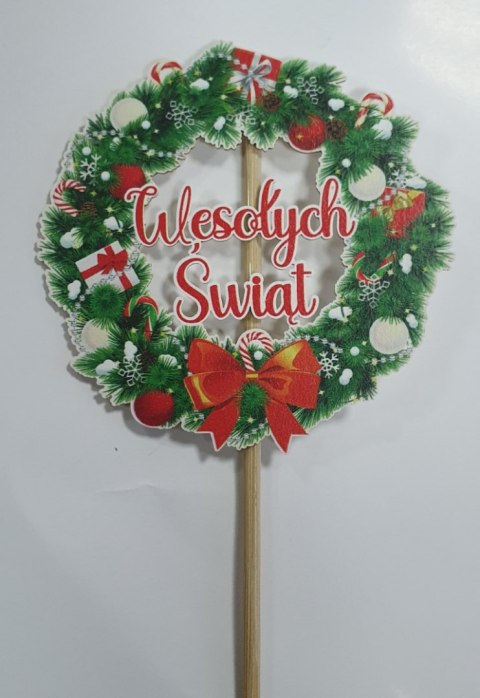 Ozdoba na piku Wesołych Świąt 5 szt. - Nr. 15 Ozdoba na piku Wesołych Świąt 5 szt. - Nr. 15