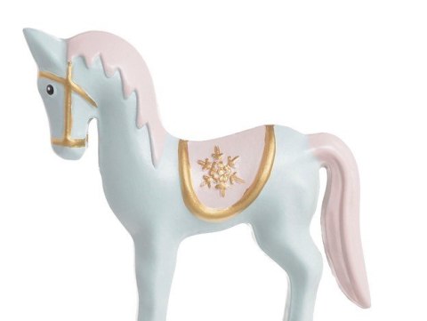 Konik na biegunach z drewna 17cm miętowy | 38CAN11735_MI Konik na biegunach z drewna 17cm miętowy | 38CAN11735_MI