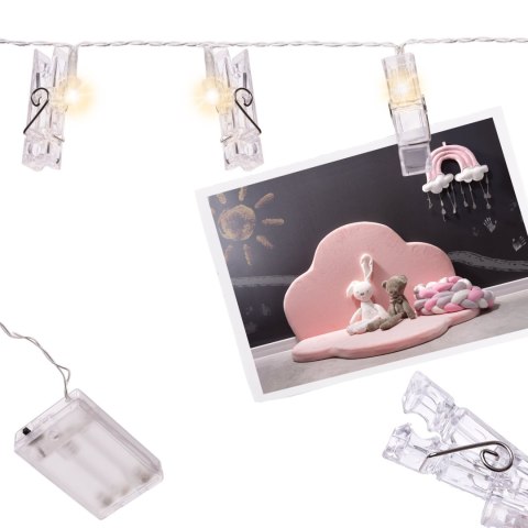 Lampki klamerki na zdjęcia 1,5m 10 LED Lampki klamerki na zdjęcia 1,5m 10 LED