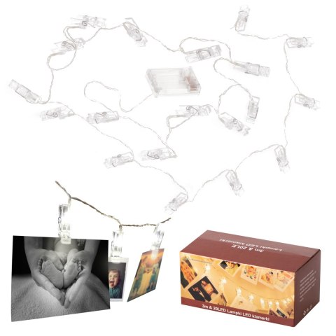 Lampki klamerki na zdjęcia 1,5m 10 LED Lampki klamerki na zdjęcia 1,5m 10 LED