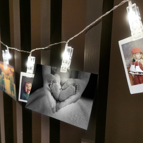 Lampki klamerki na zdjęcia 1,5m 10 LED Lampki klamerki na zdjęcia 1,5m 10 LED