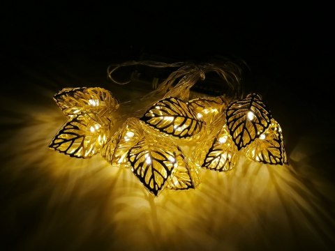 Lampki listki metal LED św. ciepłe zimne Lampki listki metal LED św. ciepłe zimne