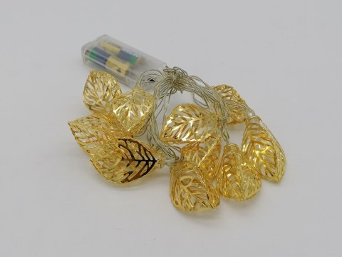 Lampki listki metal LED św. ciepłe zimne Lampki listki metal LED św. ciepłe zimne