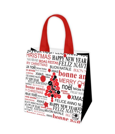 Torba choinka z życzeniami 34x34x18cm | 12195 Torba choinka z życzeniami 34x34x18cm | 12195