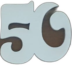 Cyfry drewniane białe ażurowe 5x5cm "50" 10szt. Cyfry drewniane białe ażurowe 5x5cm "50" 10szt.