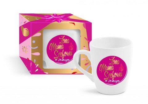Kubek baryłka Żona Mama Szefowa 300ml Pink Vibes Kubek baryłka Żona Mama Szefowa 300ml Pink Vibes