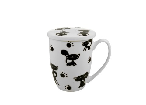 Kubek z zaparzaczem 350ml w tubie KOTY CZARNE Kubek z zaparzaczem 350ml w tubie KOTY CZARNE