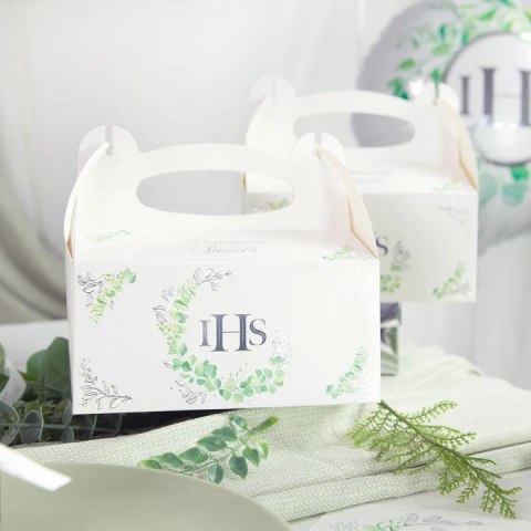 Pudełka na ciasto IHS Eukaliptus srebrny 10szt. DIY 132036 Pudełka na ciasto IHS Eukaliptus srebrny 10szt. DIY 132036