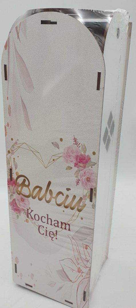 Skrzynka na wino drewniana BABCIU KOCHAM CIĘ NR08 Skrzynka na wino drewniana BABCIU KOCHAM CIĘ NR08