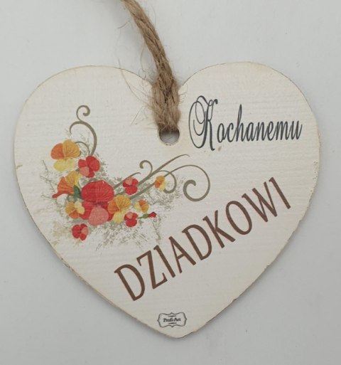 Tabliczka drewniana serce 9 X 9 cm Kochanemu Dziadkowi TVSB1312 Tabliczka drewniana serce 9 X 9 cm Kochanemu Dziadkowi TVSB1312
