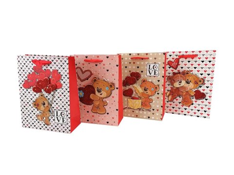 Torba prezentowa 3D mix wzorów wym. 18x24x8cm 12szt Torba prezentowa 3D mix wzorów wym. 18x24x8cm 12szt