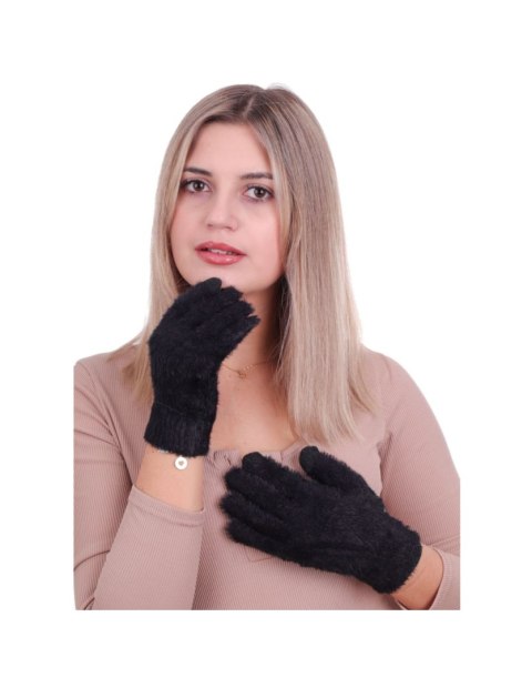 Damskie rękawiczki alpaka czarne Damskie rękawiczki alpaka czarne