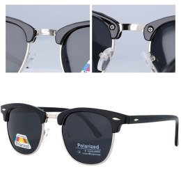 Okulary polaryzacyjne clubmaster czarne