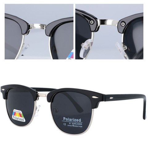 Okulary polaryzacyjne clubmaster czarne Okulary polaryzacyjne clubmaster czarne