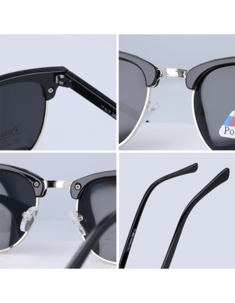 Okulary polaryzacyjne clubmaster czarne Okulary polaryzacyjne clubmaster czarne