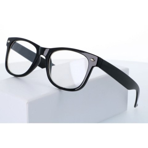 Okulary zerówki wayfarer kujonki czarne Okulary zerówki wayfarer kujonki czarne