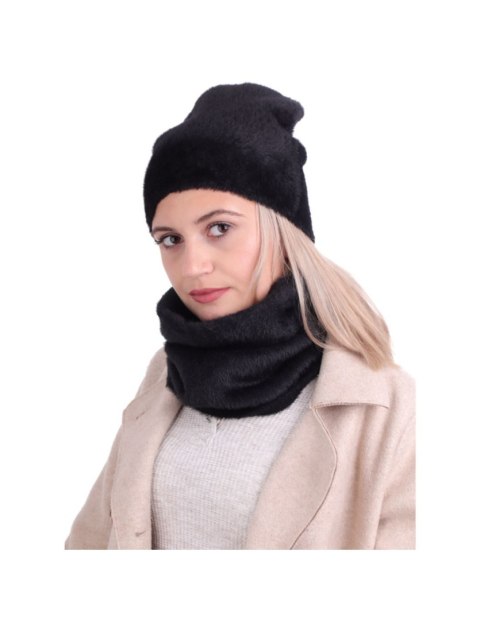 Komin szal damski tuba alpaka czarny Komin szal damski tuba alpaka czarny