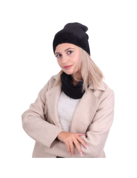 Komin szal damski tuba alpaka czarny Komin szal damski tuba alpaka czarny