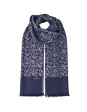 Męski szal kaszmirowy paisley granatowy