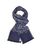 Męski szal kaszmirowy paisley granatowy