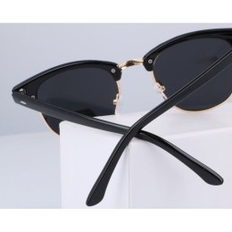Okulary polaryzacyjne clubmaster czarne