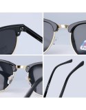 Okulary polaryzacyjne clubmaster czarne