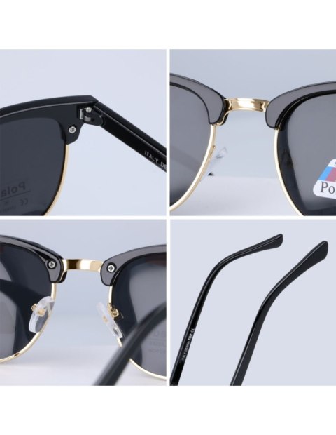 Okulary polaryzacyjne clubmaster czarne Okulary polaryzacyjne clubmaster czarne