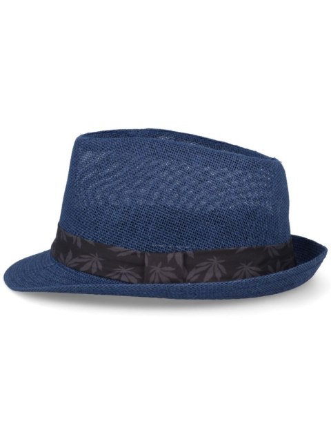 Kapelusz na lato słomkowy trilby kotwice Kapelusz na lato słomkowy trilby kotwice