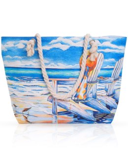 TORBA PLAŻOWA MIEJSKA SHOPPER NA PLAŻĘ