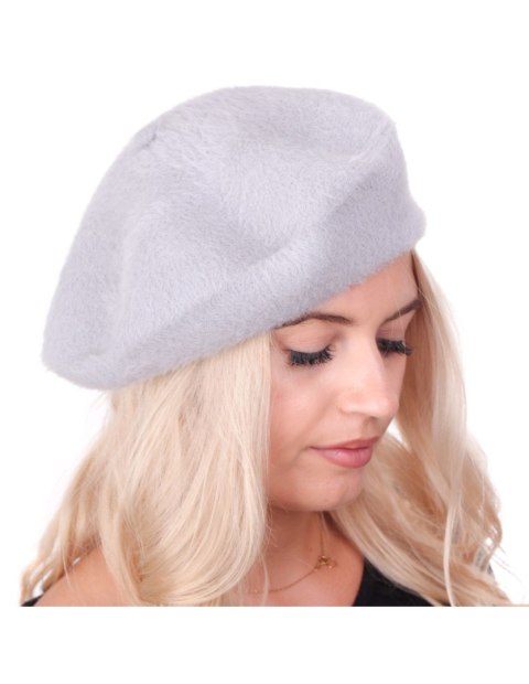 Beret damski alpaka jasny szary Beret damski alpaka jasny szary