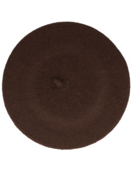 Beret damski w stylu francuskim ciemny brąz