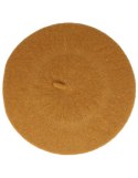 Beret damski w stylu francuskim musztardowy