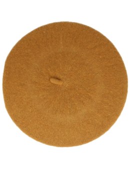 Beret damski w stylu francuskim musztardowy