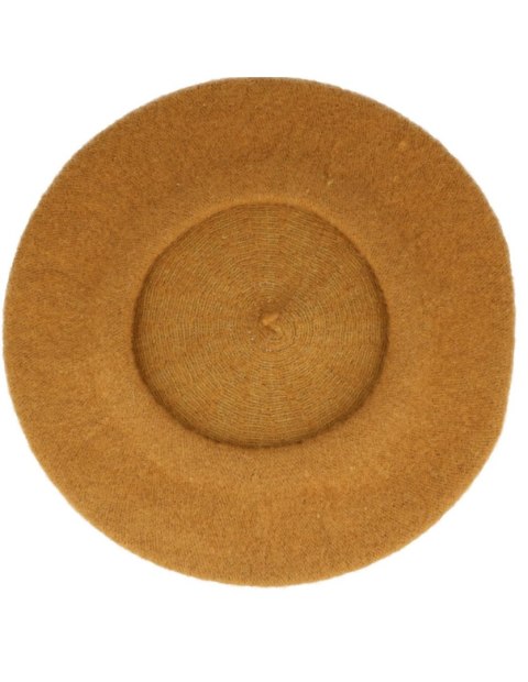 Beret damski w stylu francuskim musztardowy Beret damski w stylu francuskim musztardowy