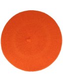 Beret damski w stylu francuskim pomarańczowy