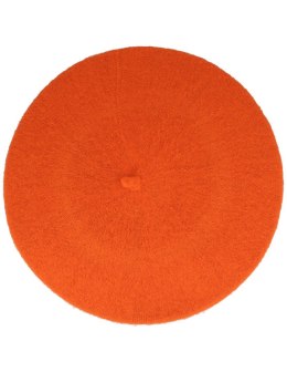 Beret damski w stylu francuskim pomarańczowy