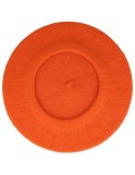Beret damski w stylu francuskim pomarańczowy